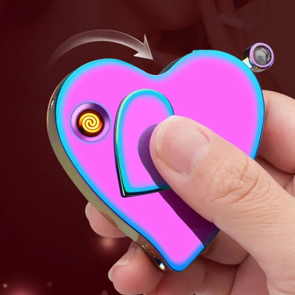 Love Heart Shaped Rechargeable Electronic Lighter - FlameFives