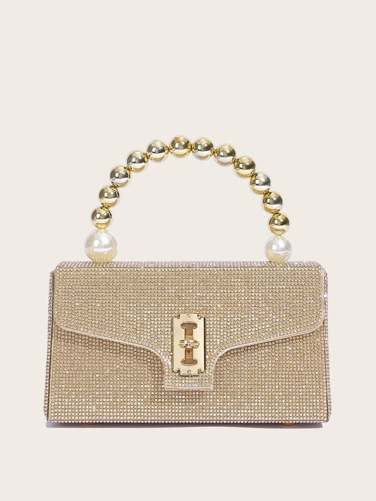 Handbags design luxury fashion pearl Gold