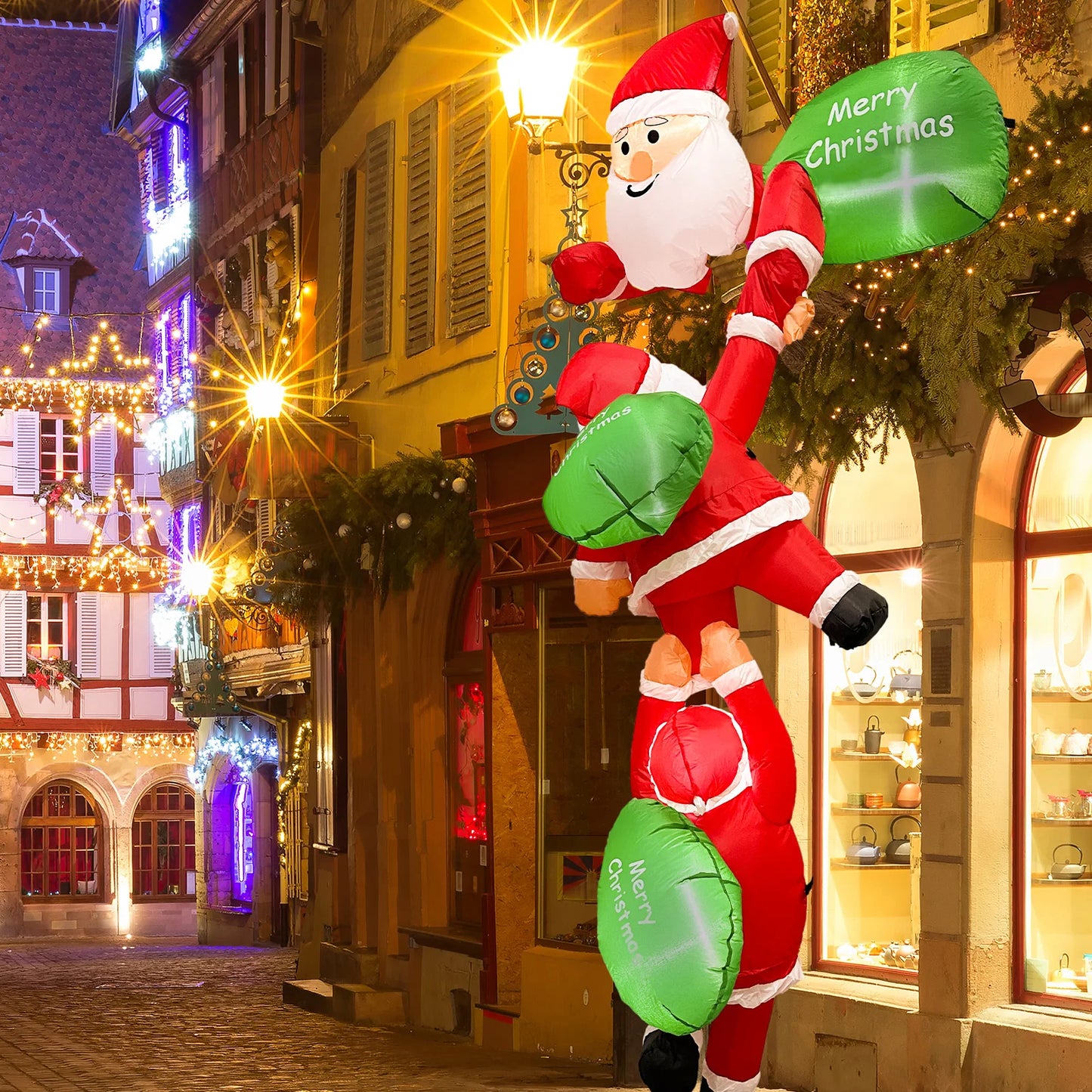 Santa Claus Inflatable with LED Lights