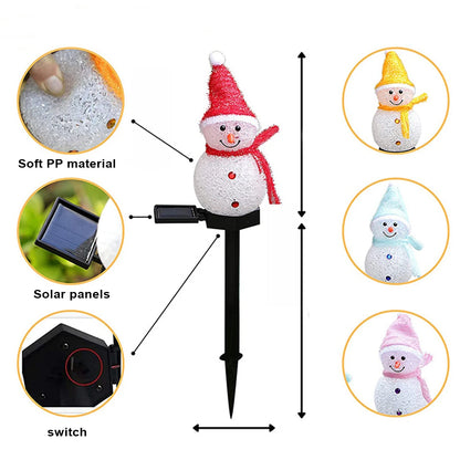 New Christmas Snowman Decoration Light LED Solar Lights