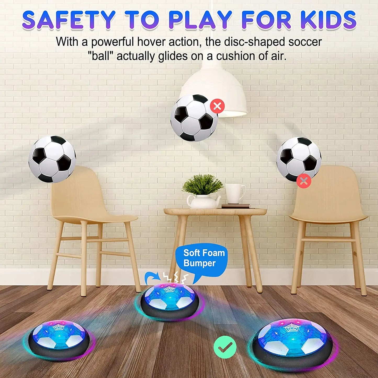 GlowPlay™ LED Hover Soccer Ball