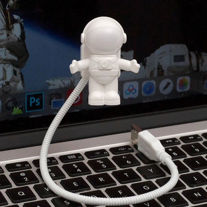 USB Night Light Powered White Astronaut