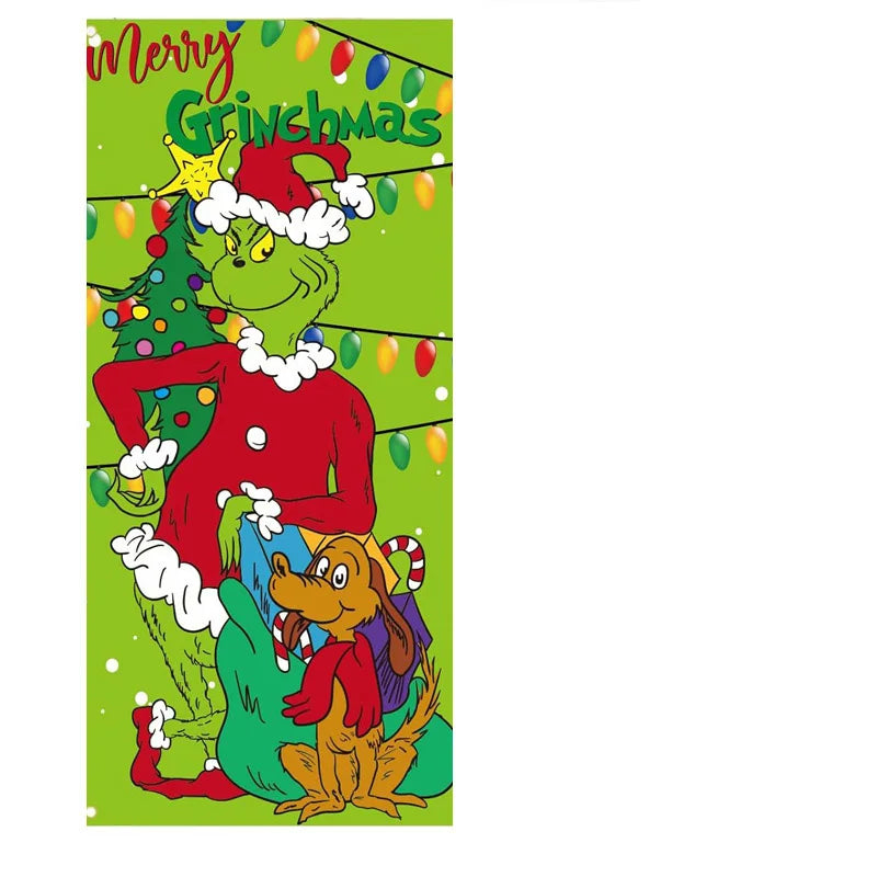 Grinch Christmas Door Cover Decorations 0.9 * 1.8M