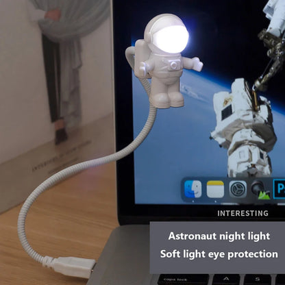 USB Night Light Powered White Astronaut