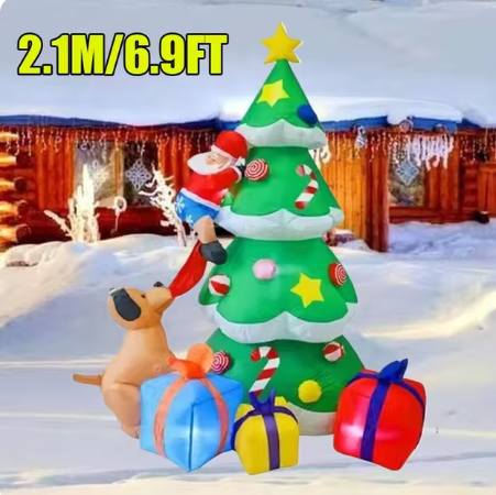 Christmas Decoration Inflatable Toy Gift LED Lights 2.00m 2.70m