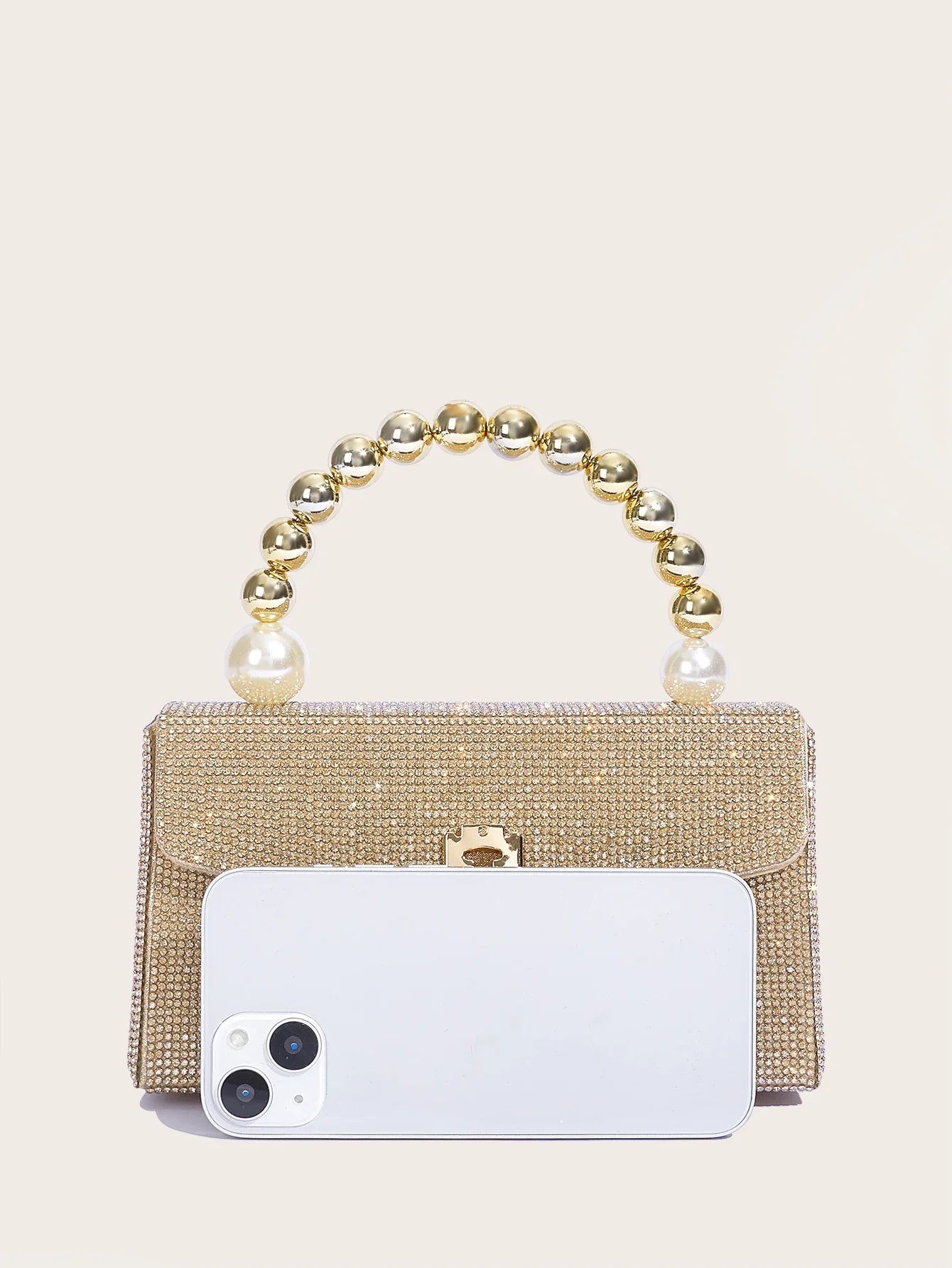 Handbags design luxury fashion pearl Gold