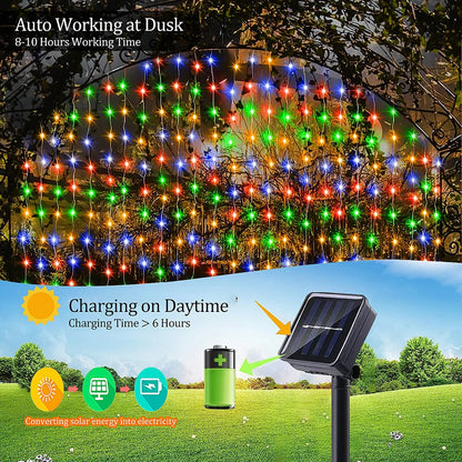 Solar Curtain String Lights