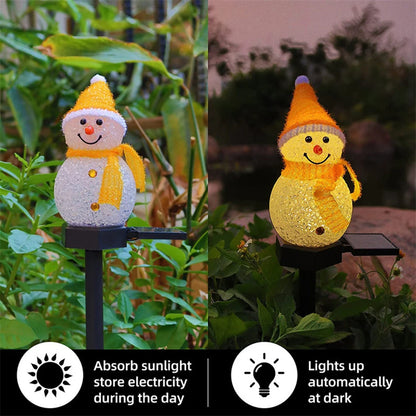 New Christmas Snowman Decoration Light LED Solar Lights