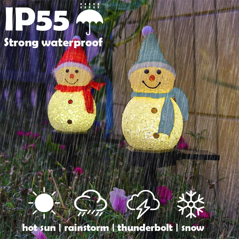 New Christmas Snowman Decoration Light LED Solar Lights